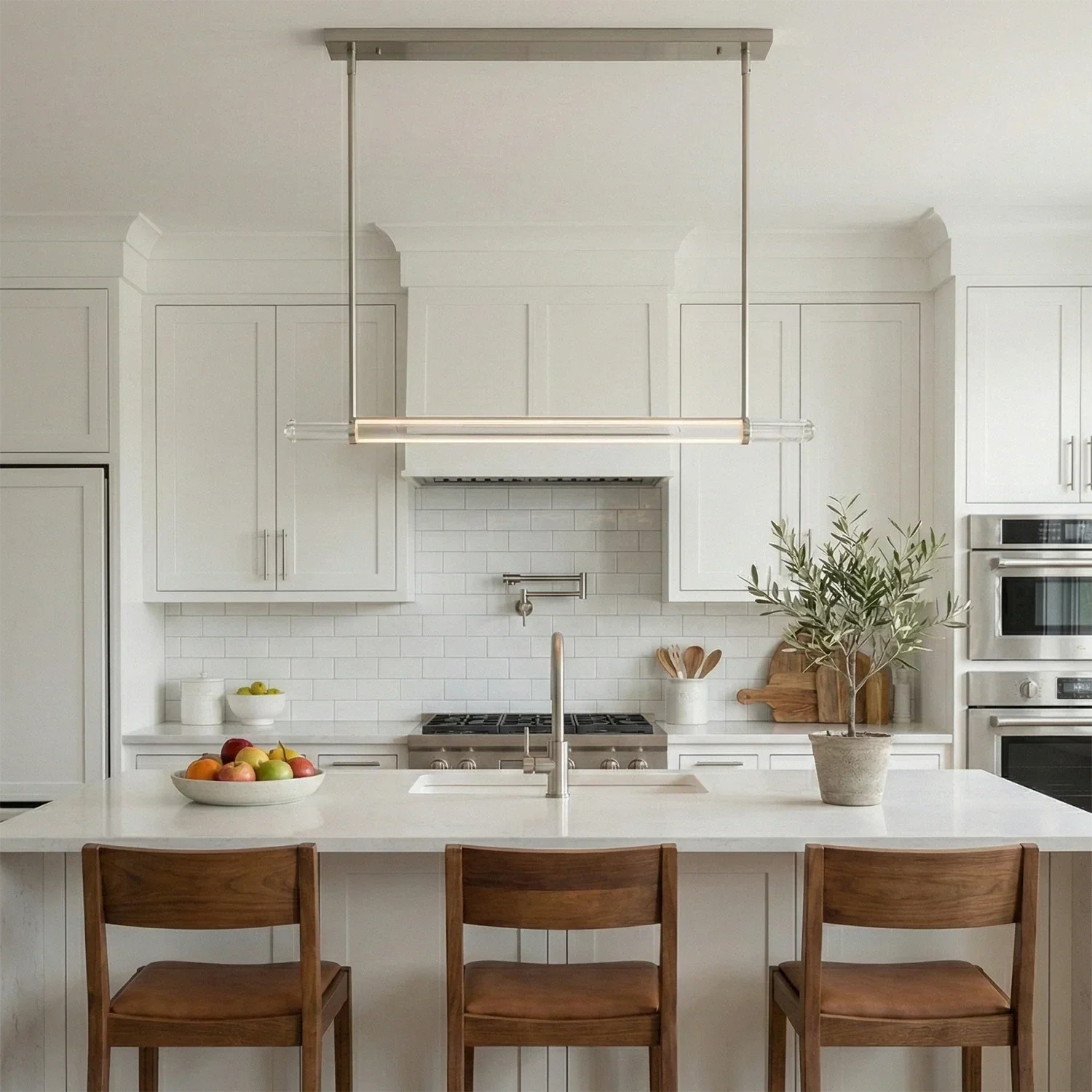 Audubon Crystal-Glow Multi-Bar Linear Chandelier | wildoxy