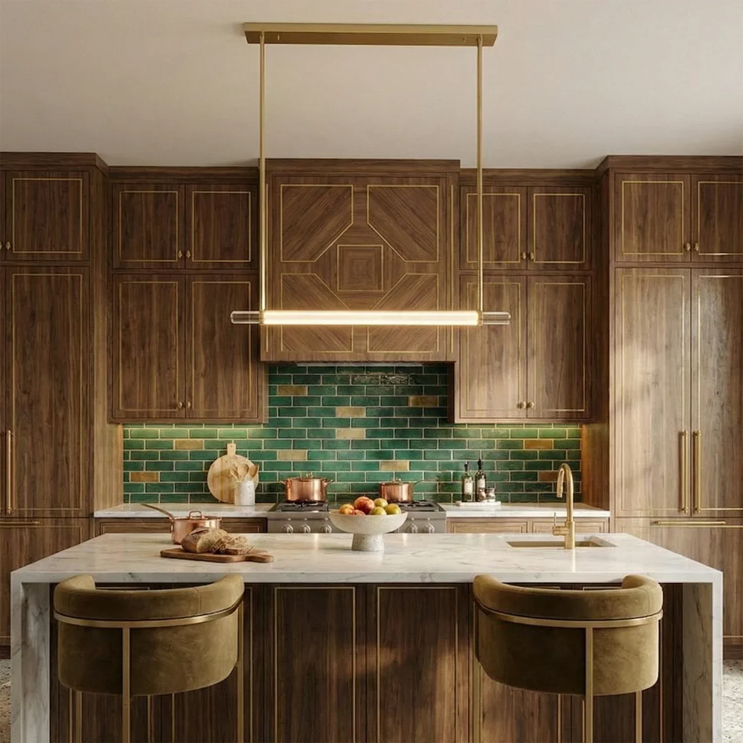 Audubon Crystal-Glow Multi-Bar Linear Chandelier | wildoxy