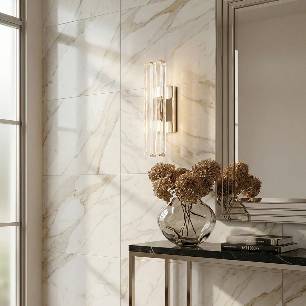Audubonne Minimalist Crystal Column Sconce | wildoxy