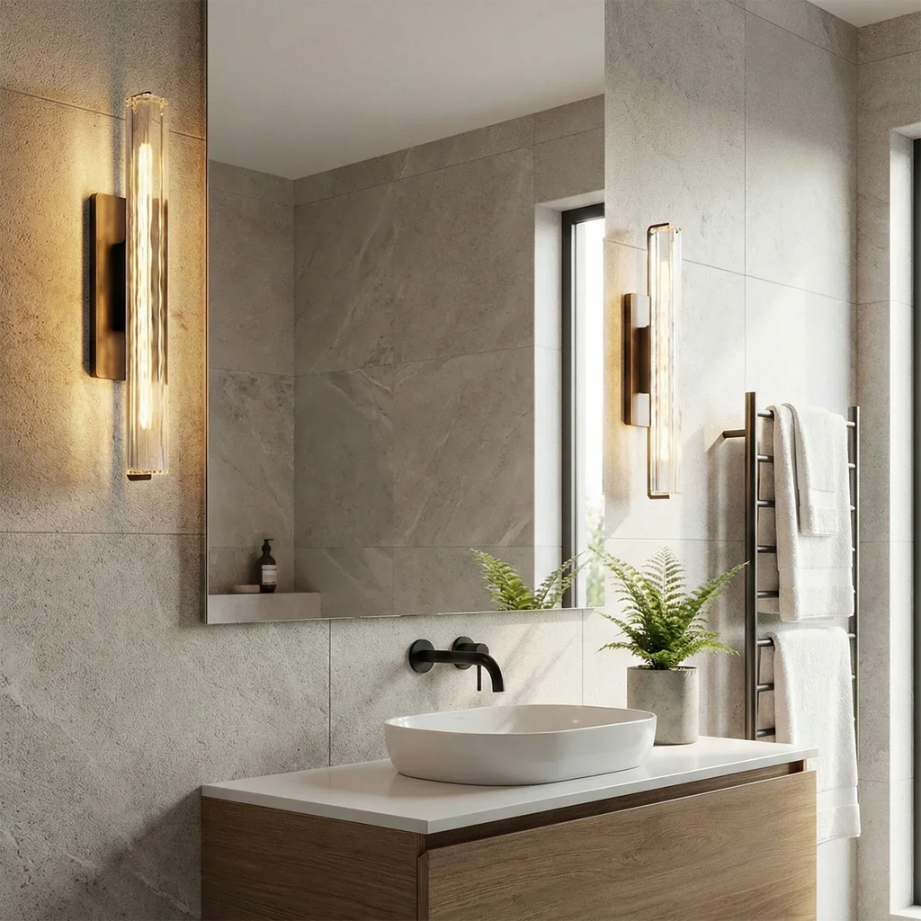 Audubonne Minimalist Crystal Column Sconce | wildoxy