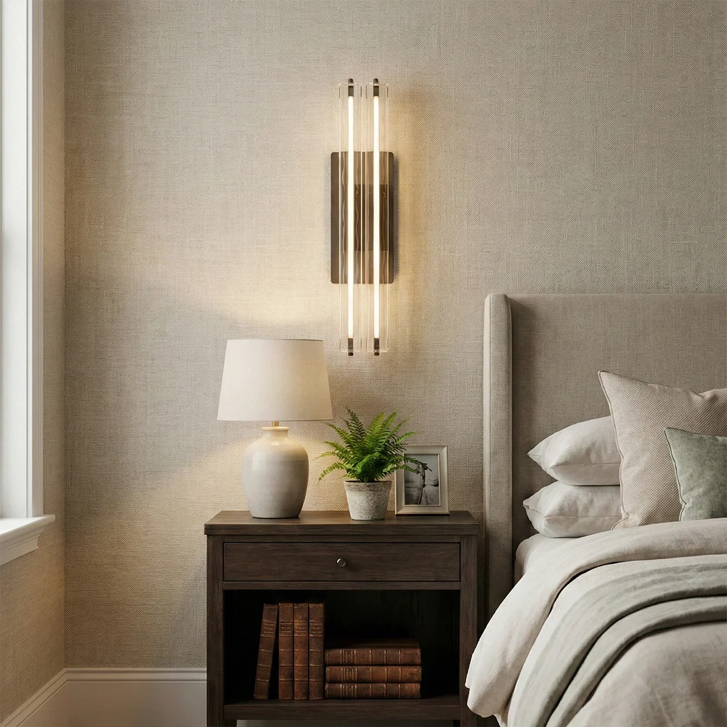 Audubonne Minimalist Crystal Column Sconce | wildoxy