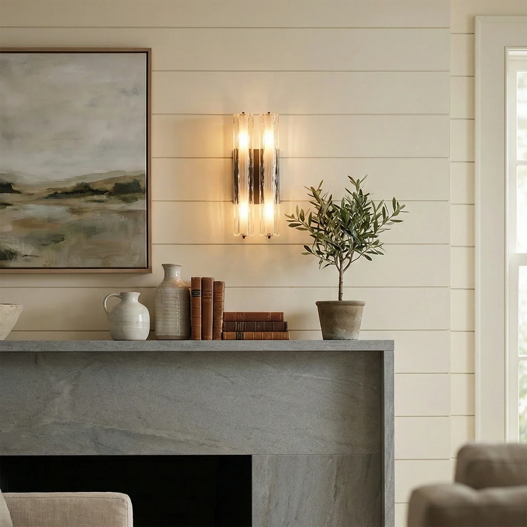 Audubonne Minimalist Crystal Column Sconce | wildoxy