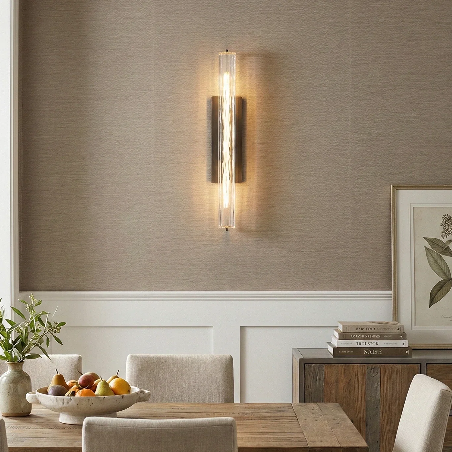 Audubonne Minimalist Crystal Column Sconce | wildoxy
