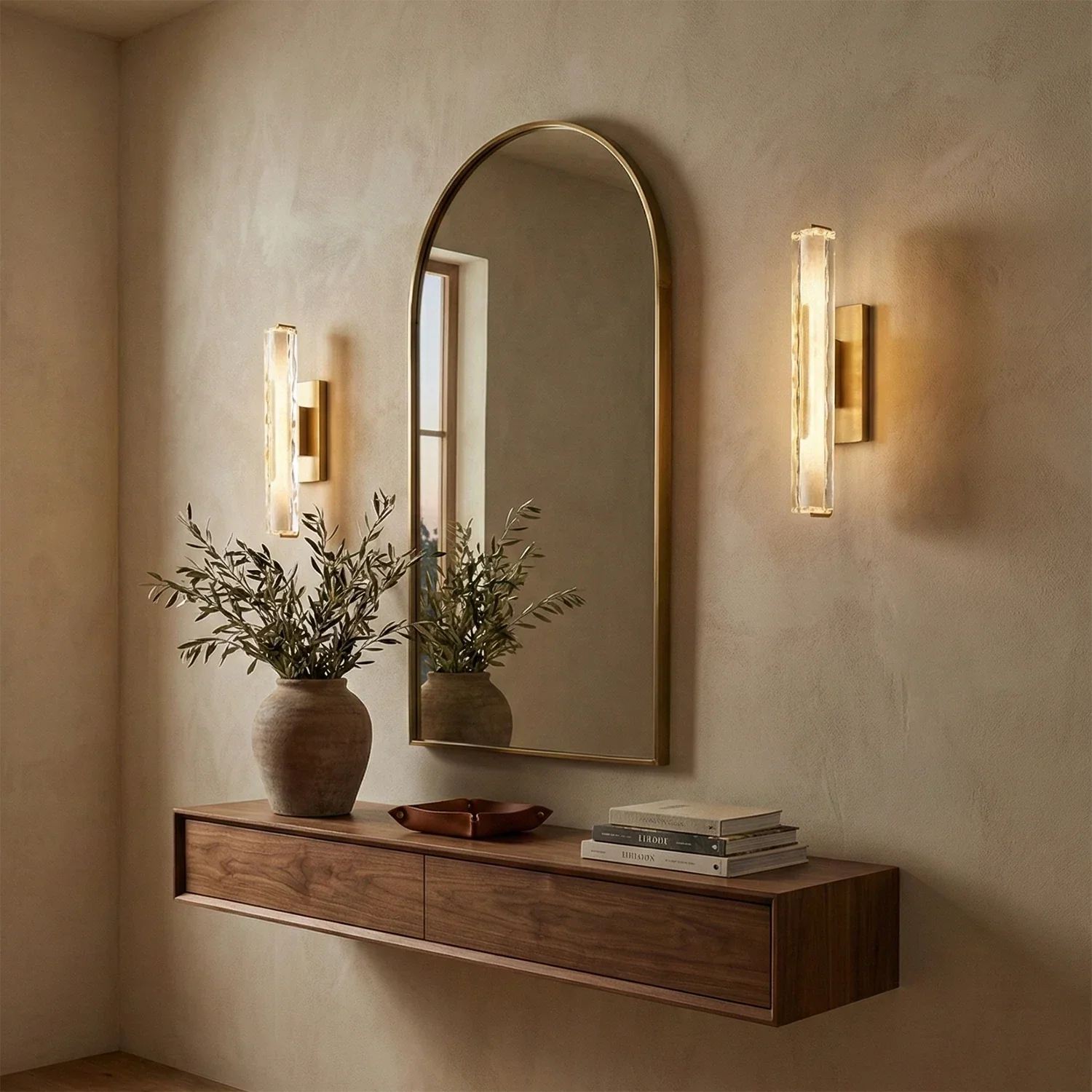 Audubonne Minimalist Crystal Column Sconce | wildoxy