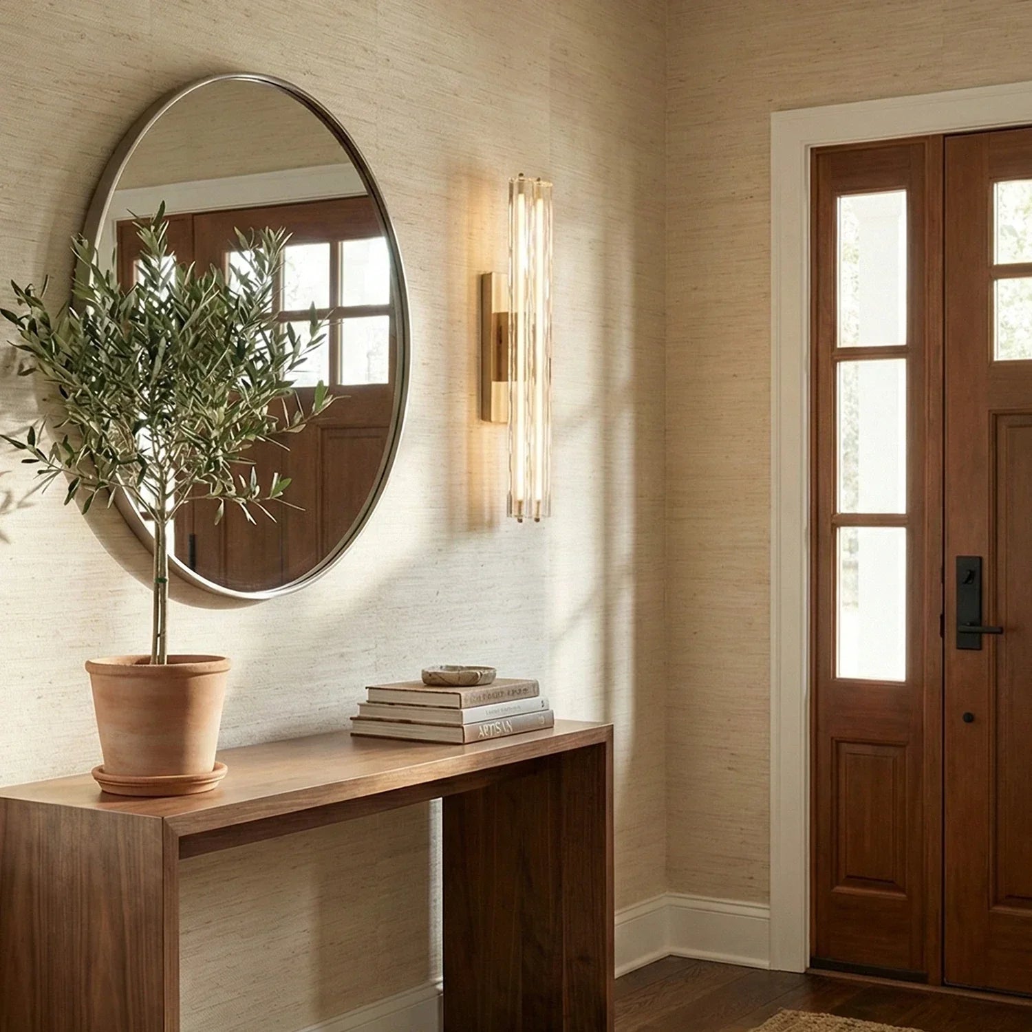 Audubonne Minimalist Crystal Column Sconce | wildoxy
