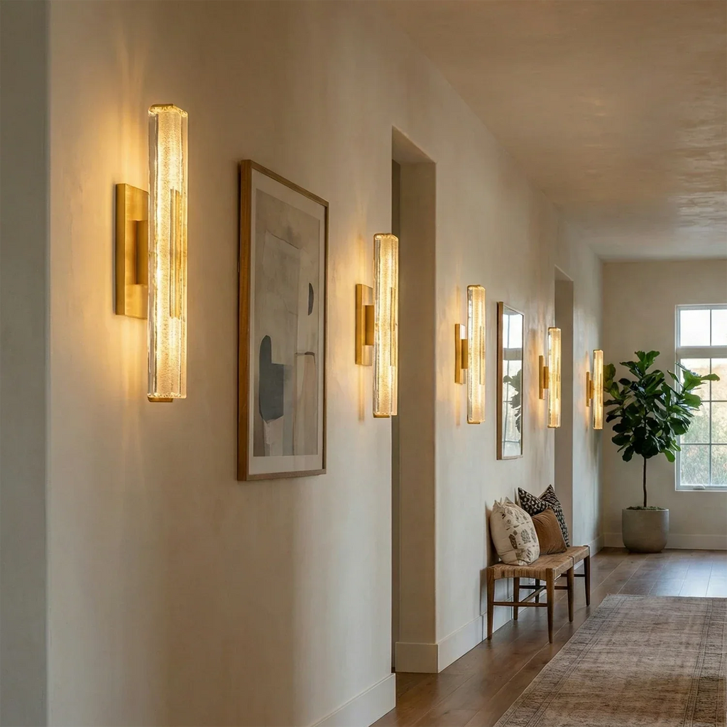 Audubonne Minimalist Crystal Column Sconce | wildoxy