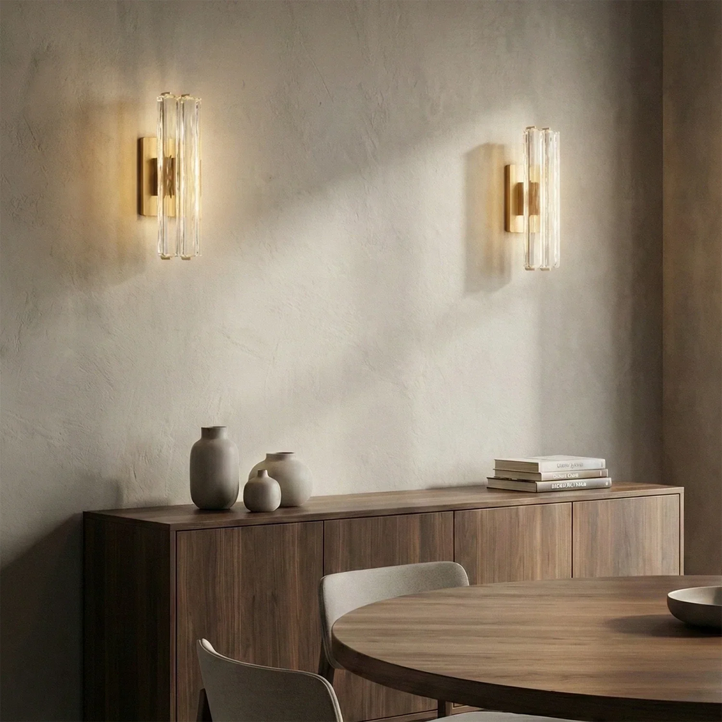 Audubonne Minimalist Crystal Column Sconce | wildoxy
