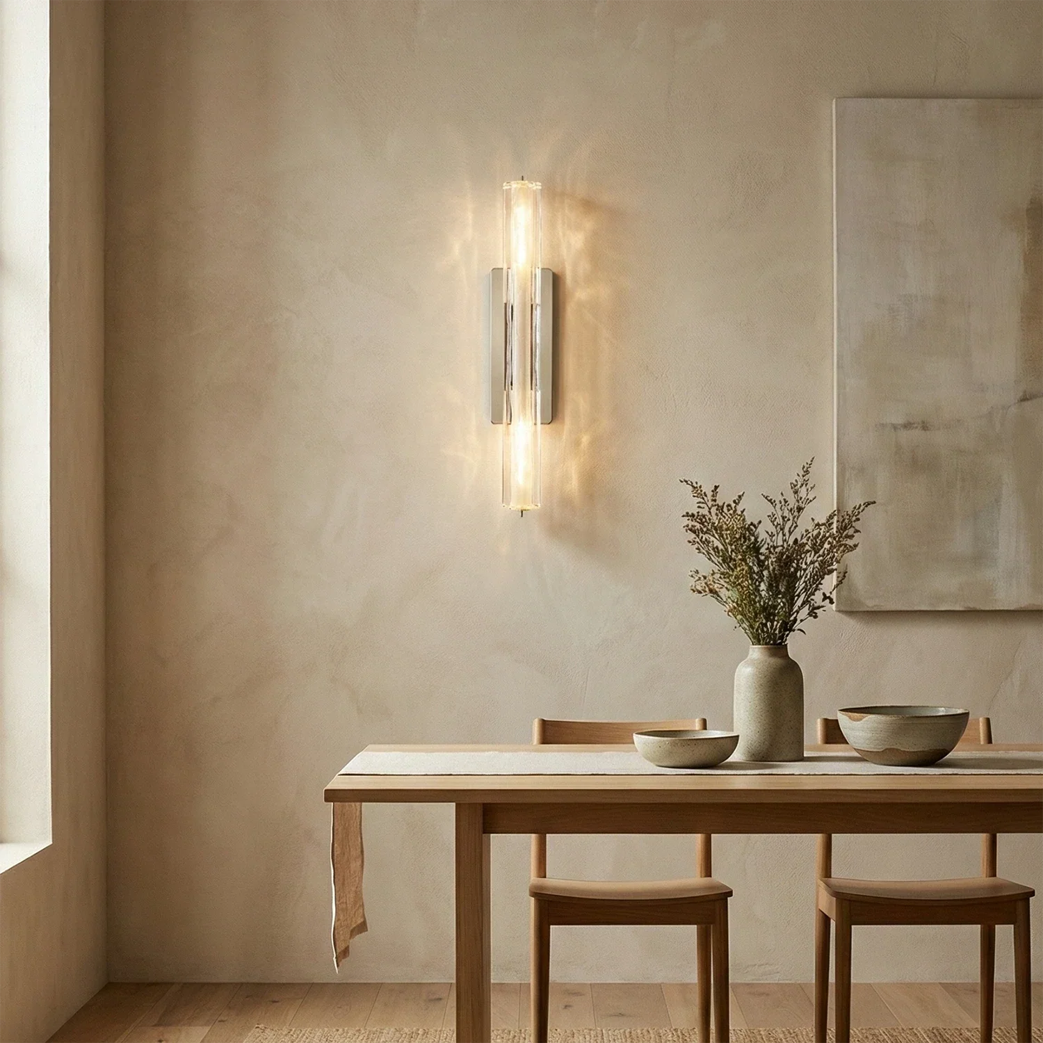 Audubonne Minimalist Crystal Column Sconce | wildoxy