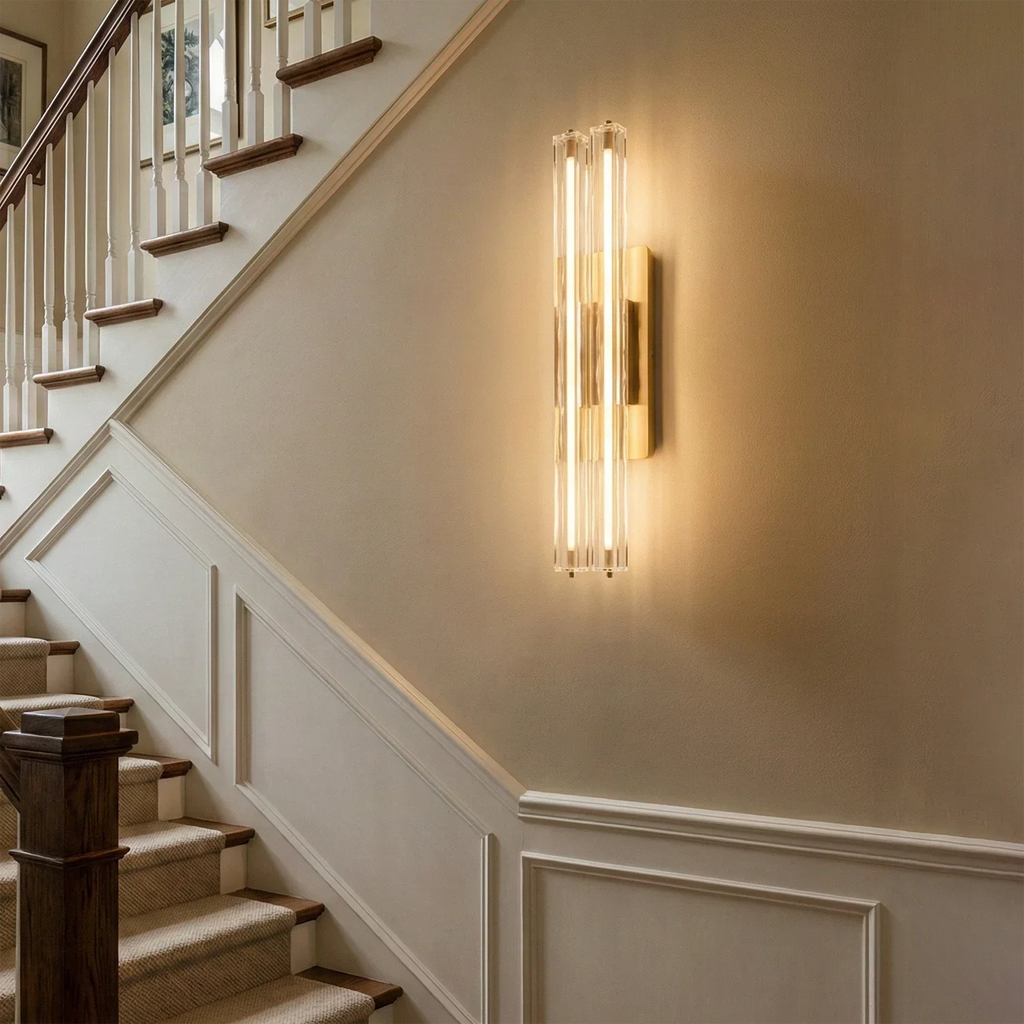 Audubonne Minimalist Crystal Column Sconce | wildoxy