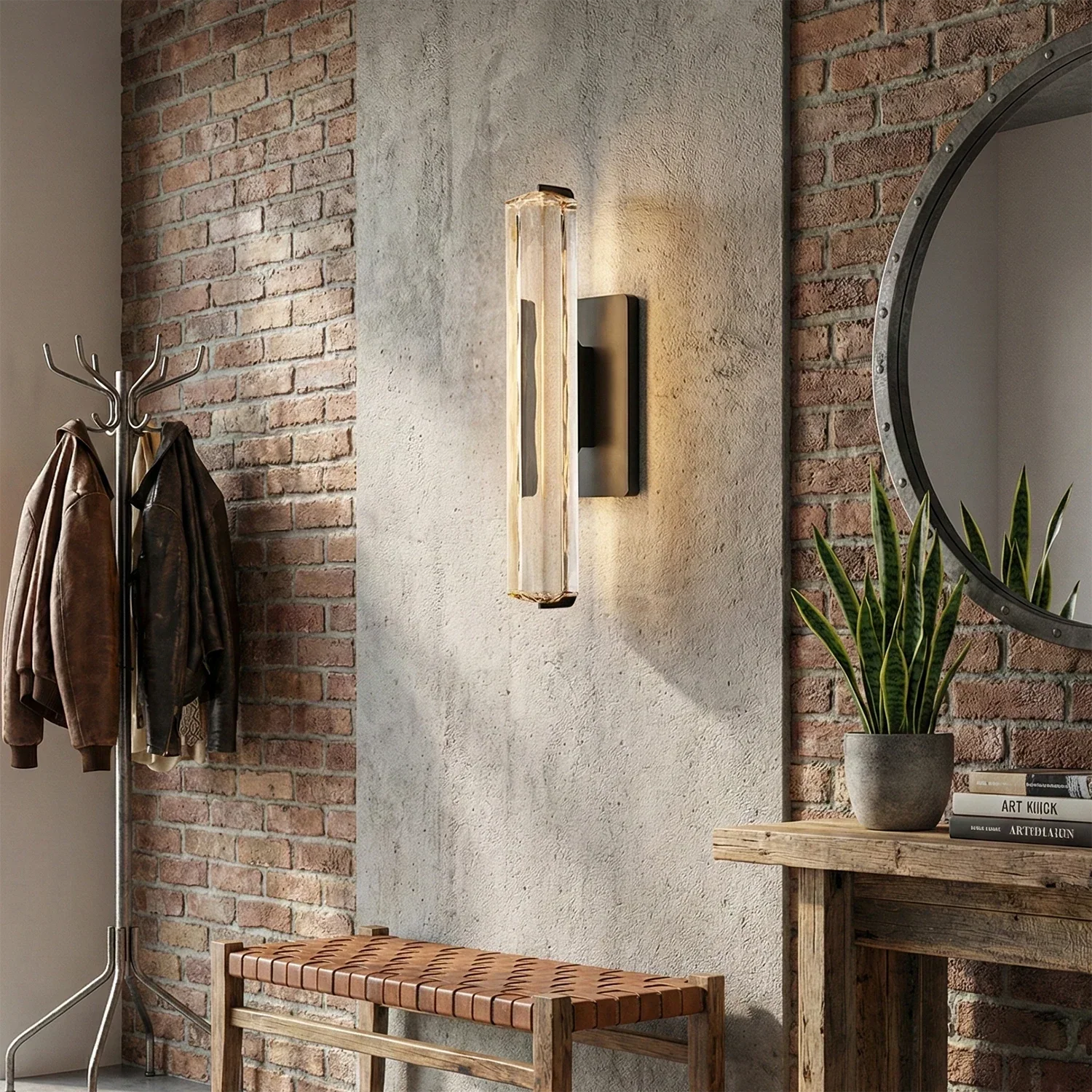Audubonne Minimalist Crystal Column Sconce | wildoxy