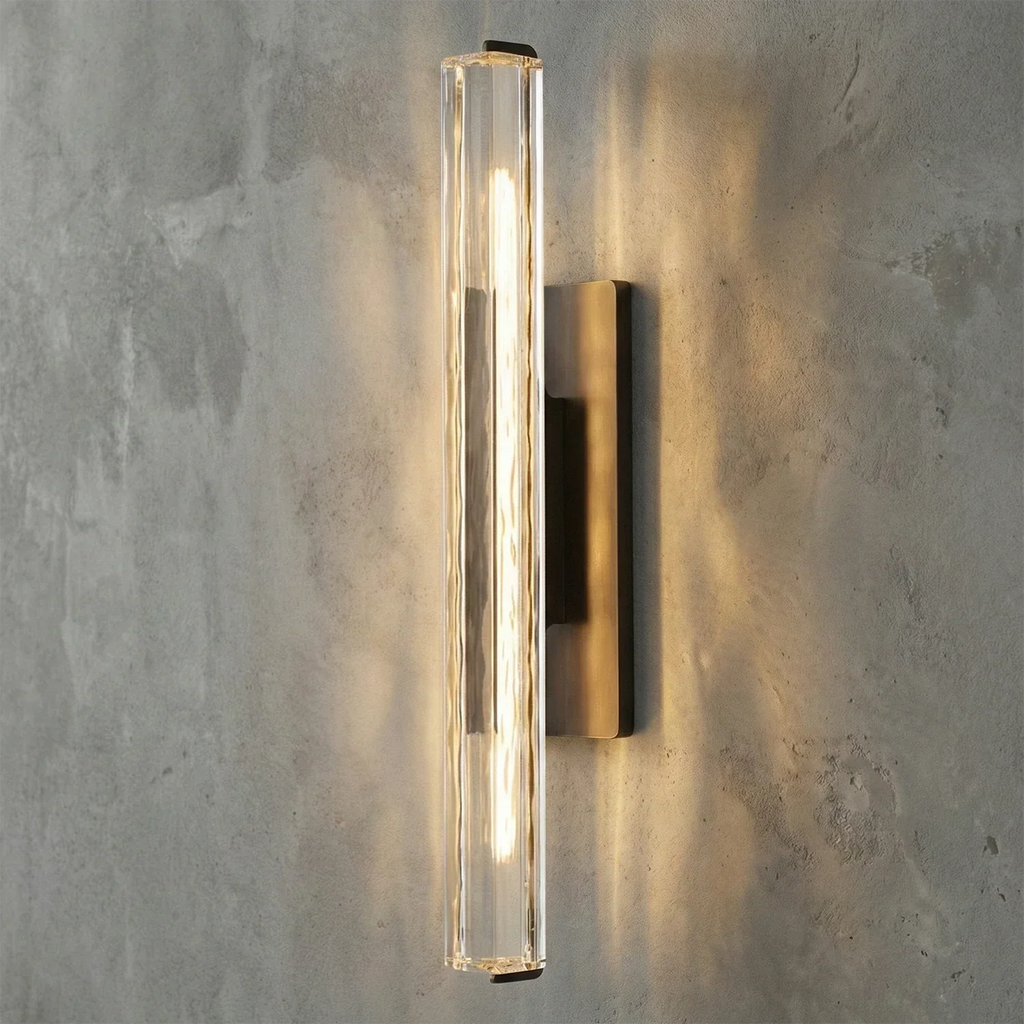 Audubonne Minimalist Crystal Column Sconce | wildoxy