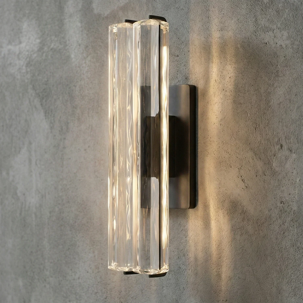 Audubonne Minimalist Crystal Column Sconce | wildoxy