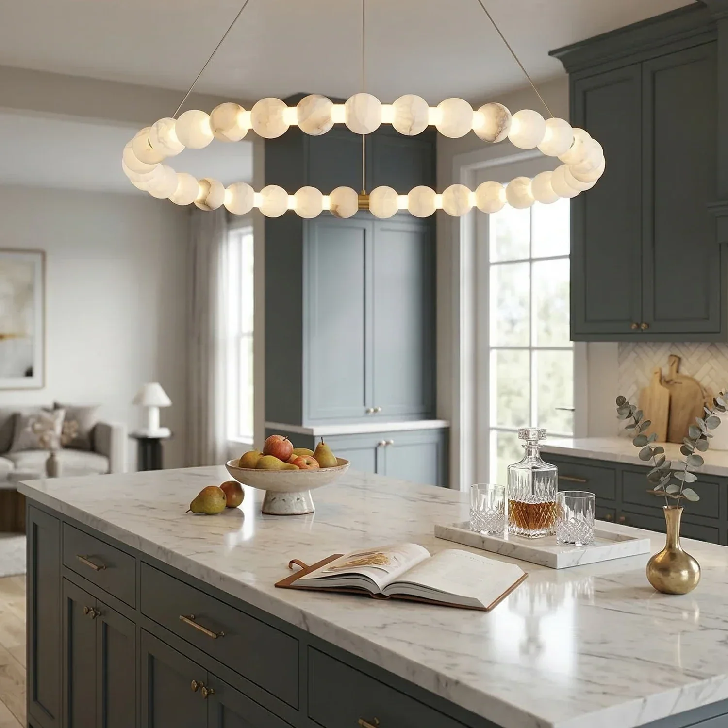 Aura Alabaster Orb Chandelier | wildoxy