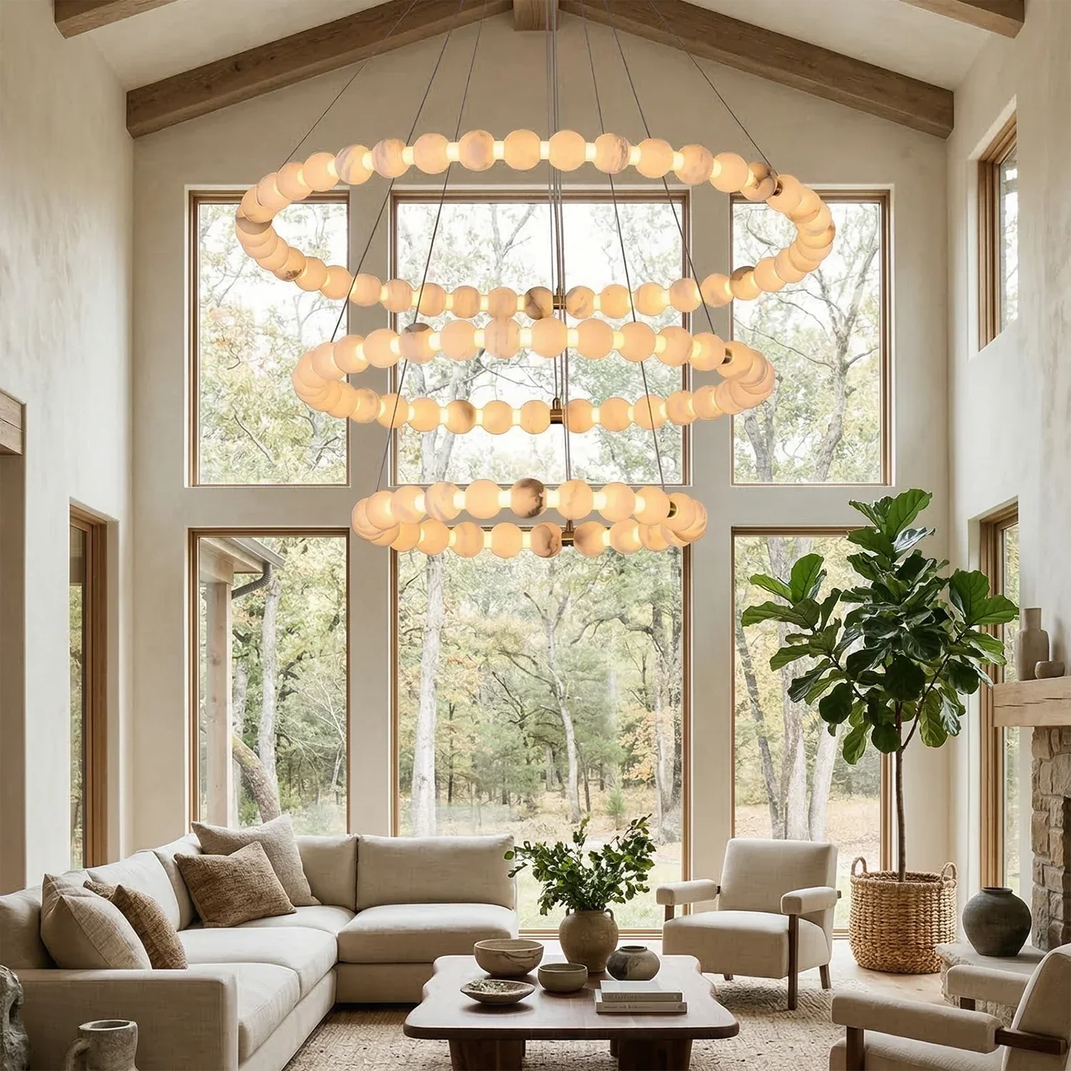 Aura Alabaster Orb Chandelier | wildoxy