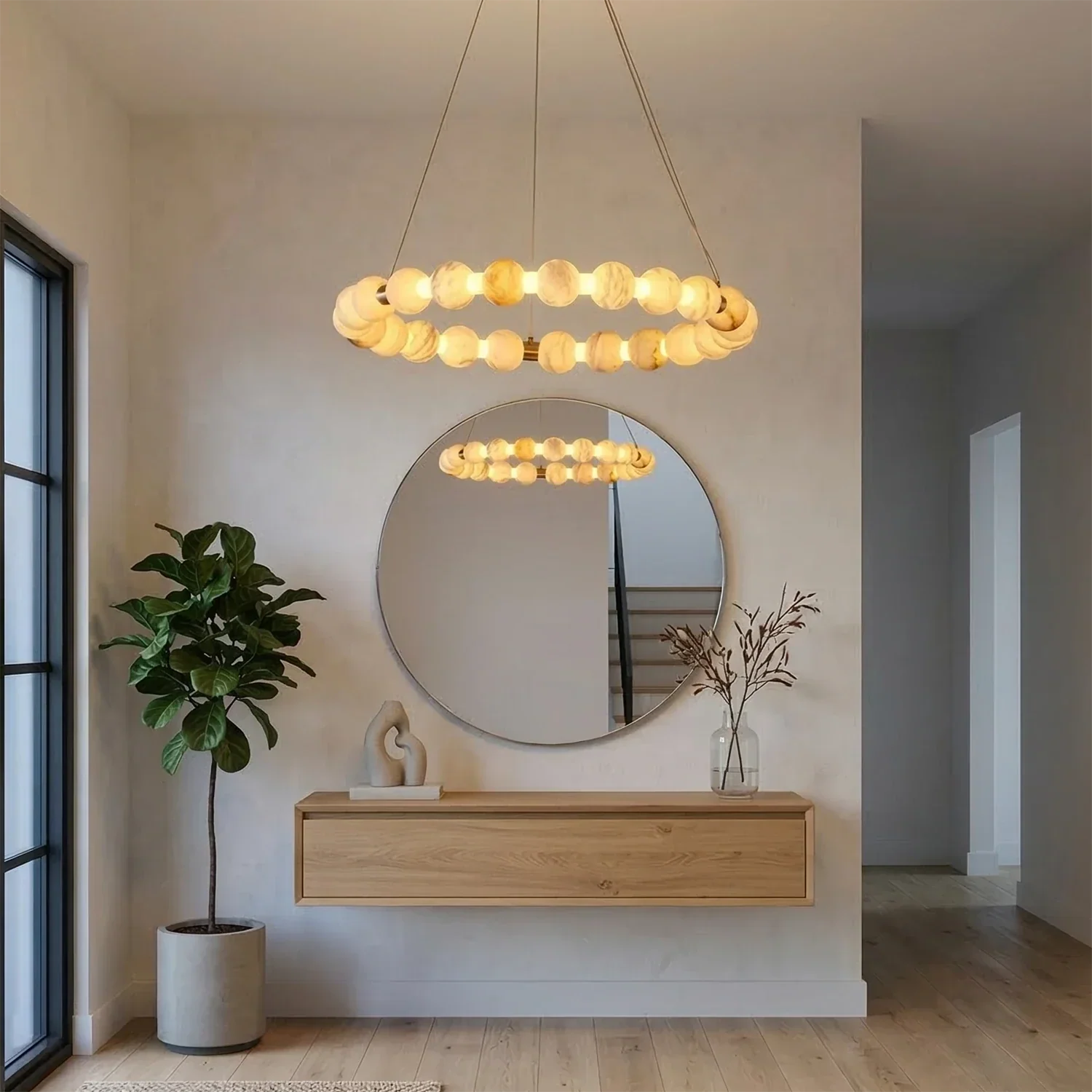 Aura Alabaster Orb Chandelier | wildoxy