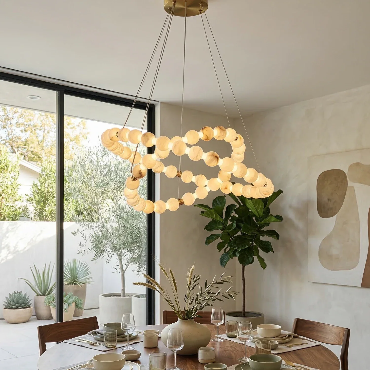 Aura Alabaster Orb Chandelier | wildoxy