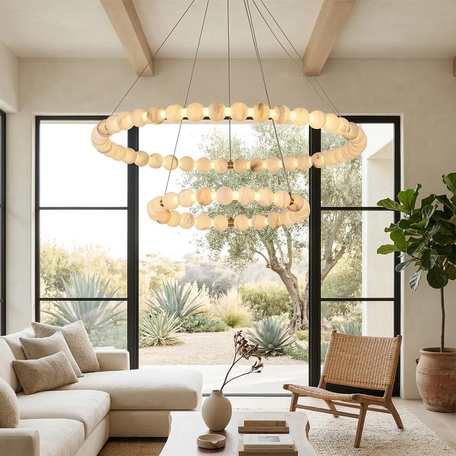 Aura Alabaster Orb Chandelier | wildoxy