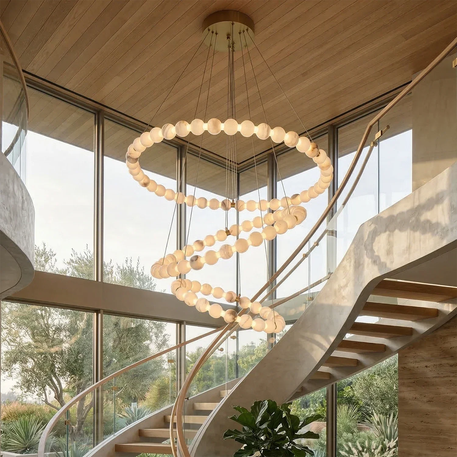 Aura Alabaster Orb Chandelier | wildoxy