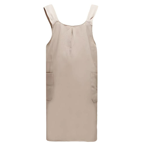 AuraFrock Cross-Back Apron Dress — Relaxed Fit, Easy-Access Pockets