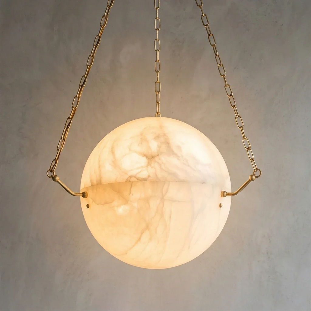 Aurelia Alabaster Sphere Suspension Pendant | wildoxy
