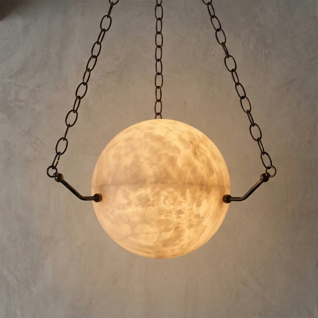 Aurelia Alabaster Sphere Suspension Pendant | wildoxy