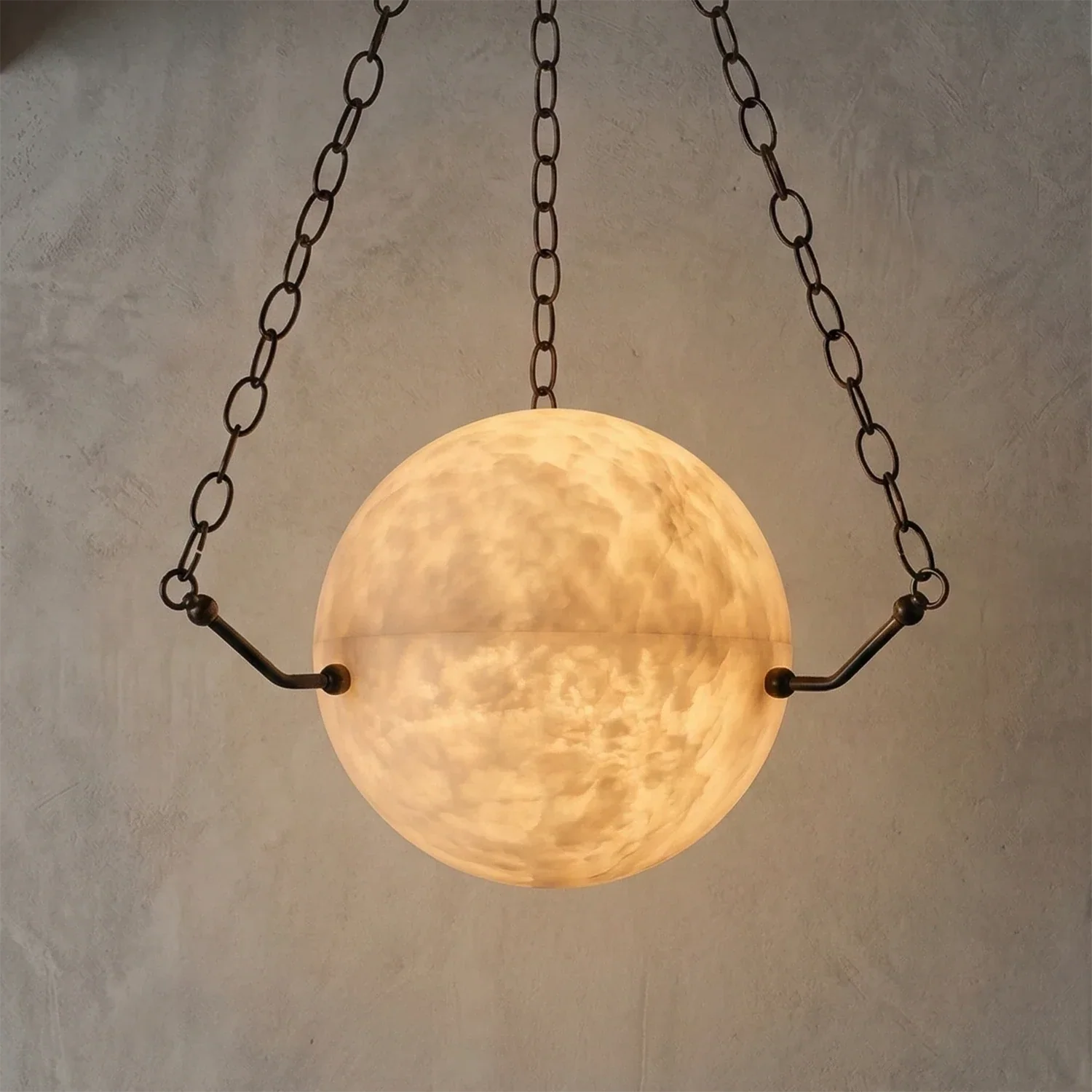 Aurelia Alabaster Sphere Suspension Pendant | wildoxy