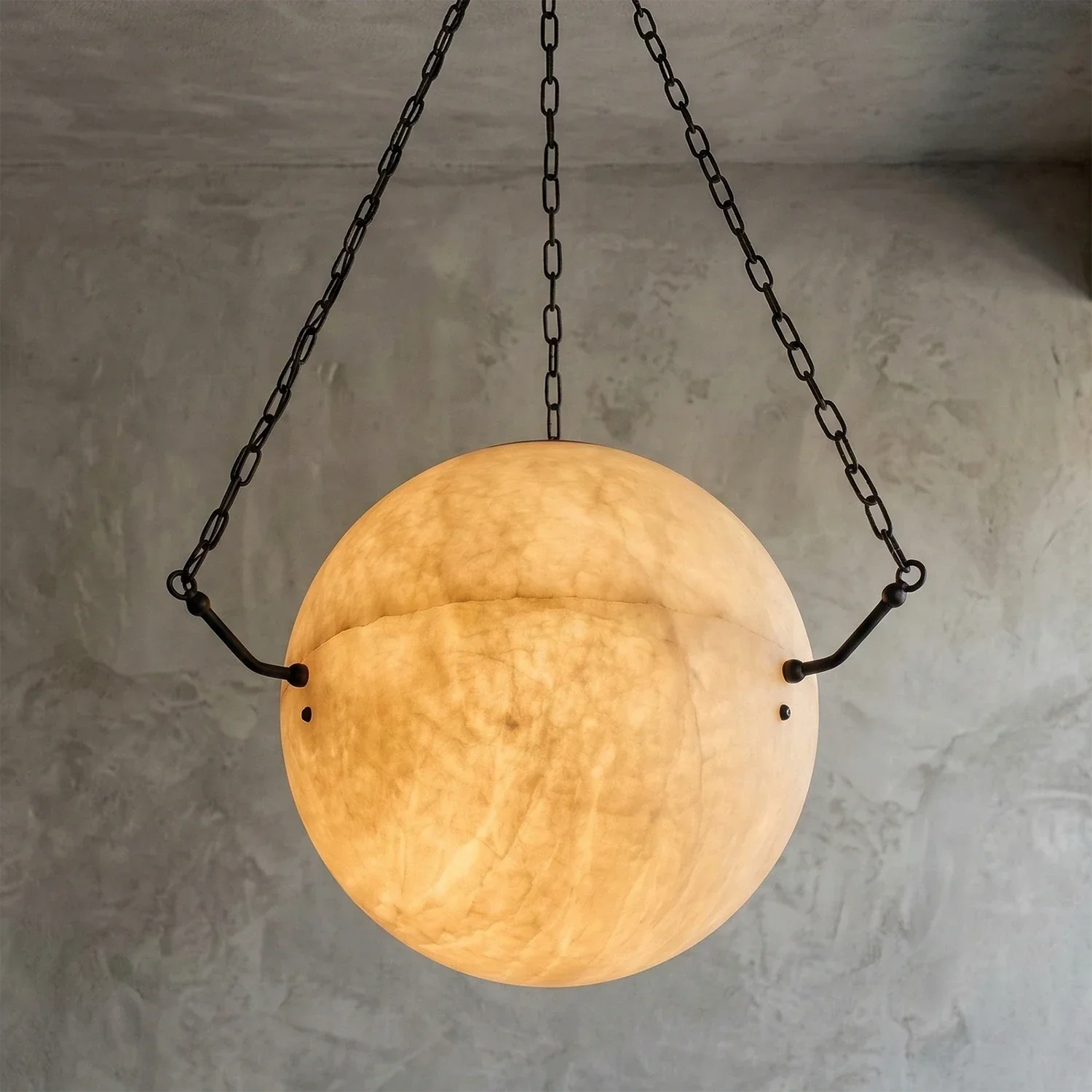 Aurelia Alabaster Sphere Suspension Pendant | wildoxy