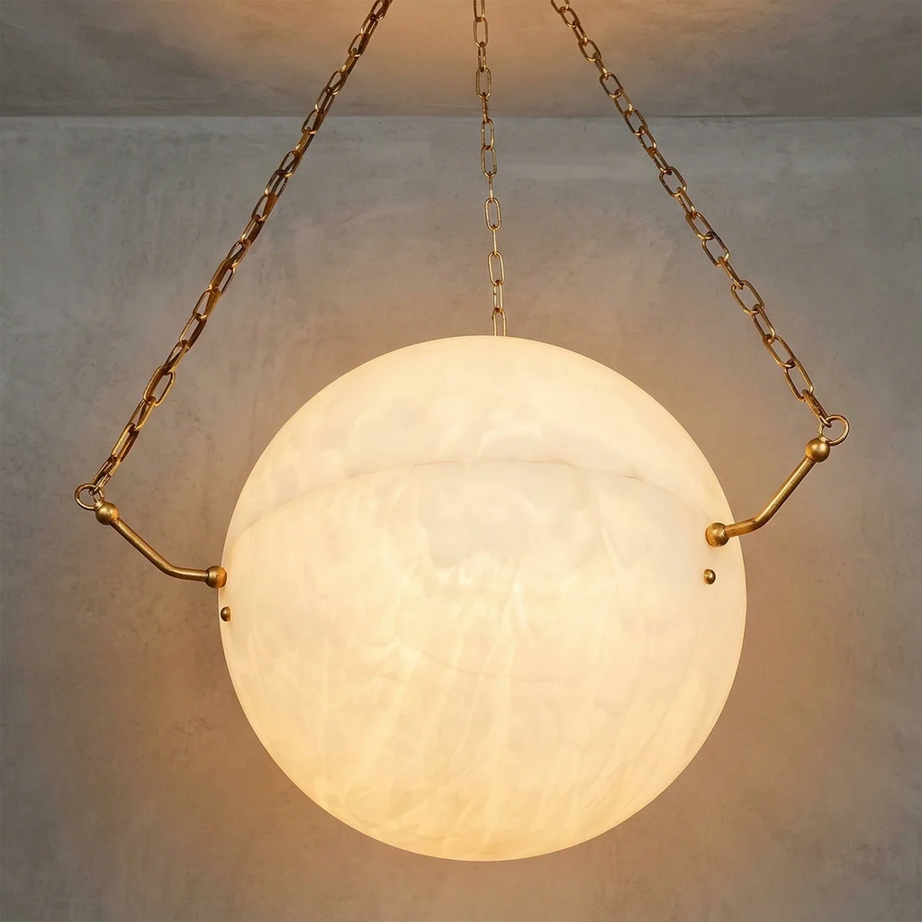 Aurelia Alabaster Sphere Suspension Pendant | wildoxy