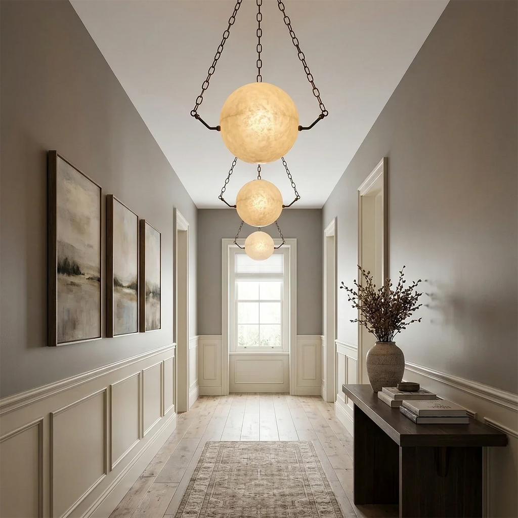 Aurelia Alabaster Sphere Suspension Pendant | wildoxy