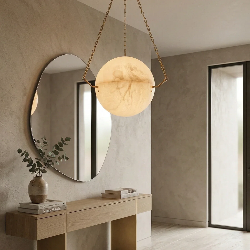 Aurelia Alabaster Sphere Suspension Pendant | wildoxy
