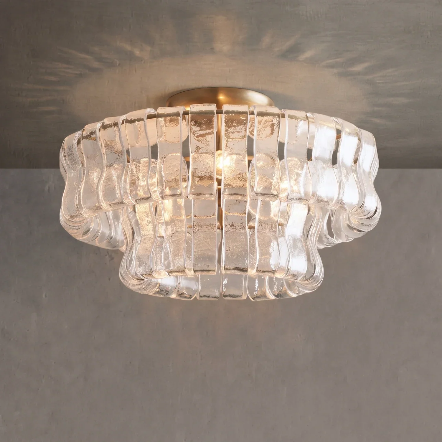 Aurelia Handcrafted Wave Ribbon Glass Ceiling Light | wildoxy