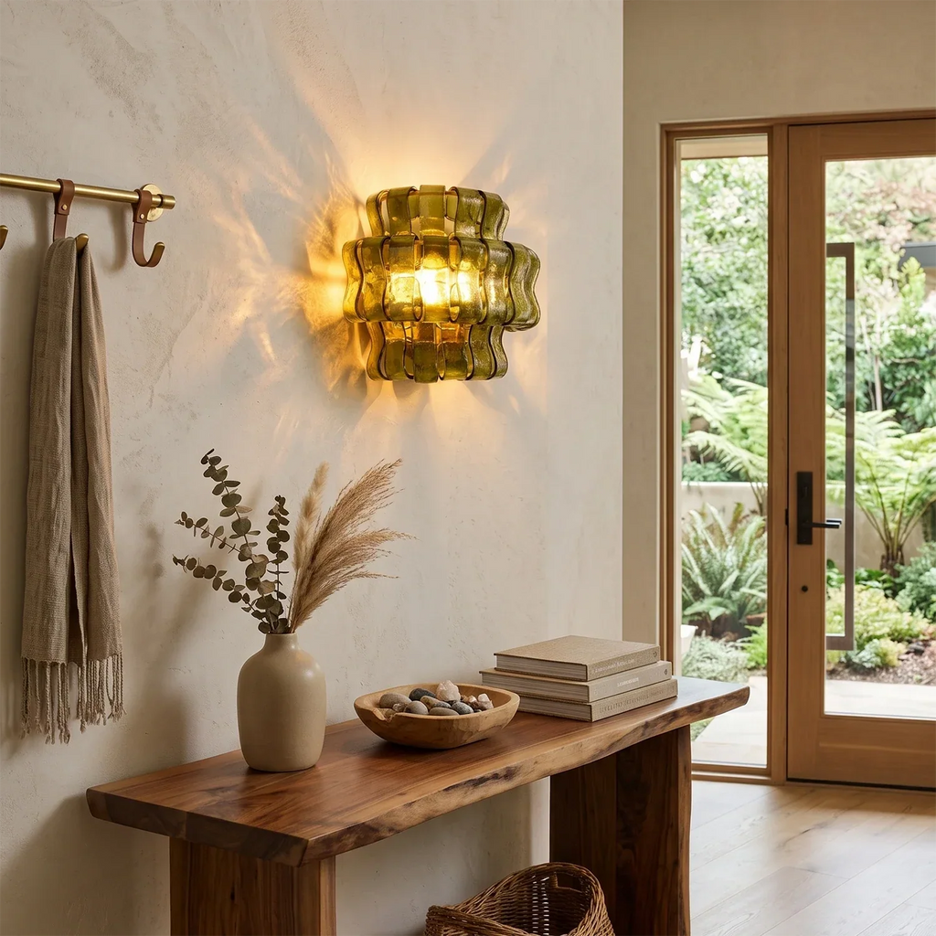Aurelia Handcrafted Wave Ribbon Glass Sconce | wildoxy