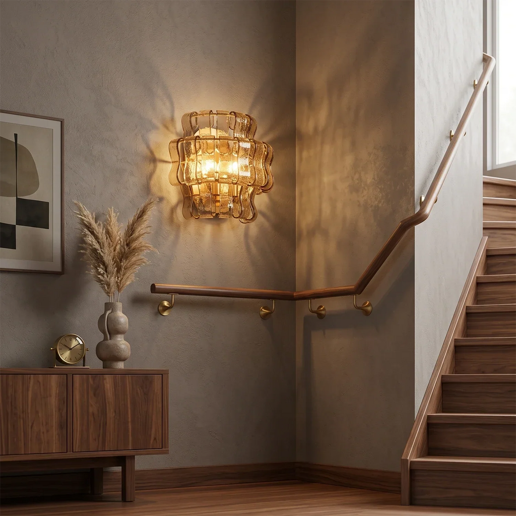 Aurelia Handcrafted Wave Ribbon Glass Sconce | wildoxy