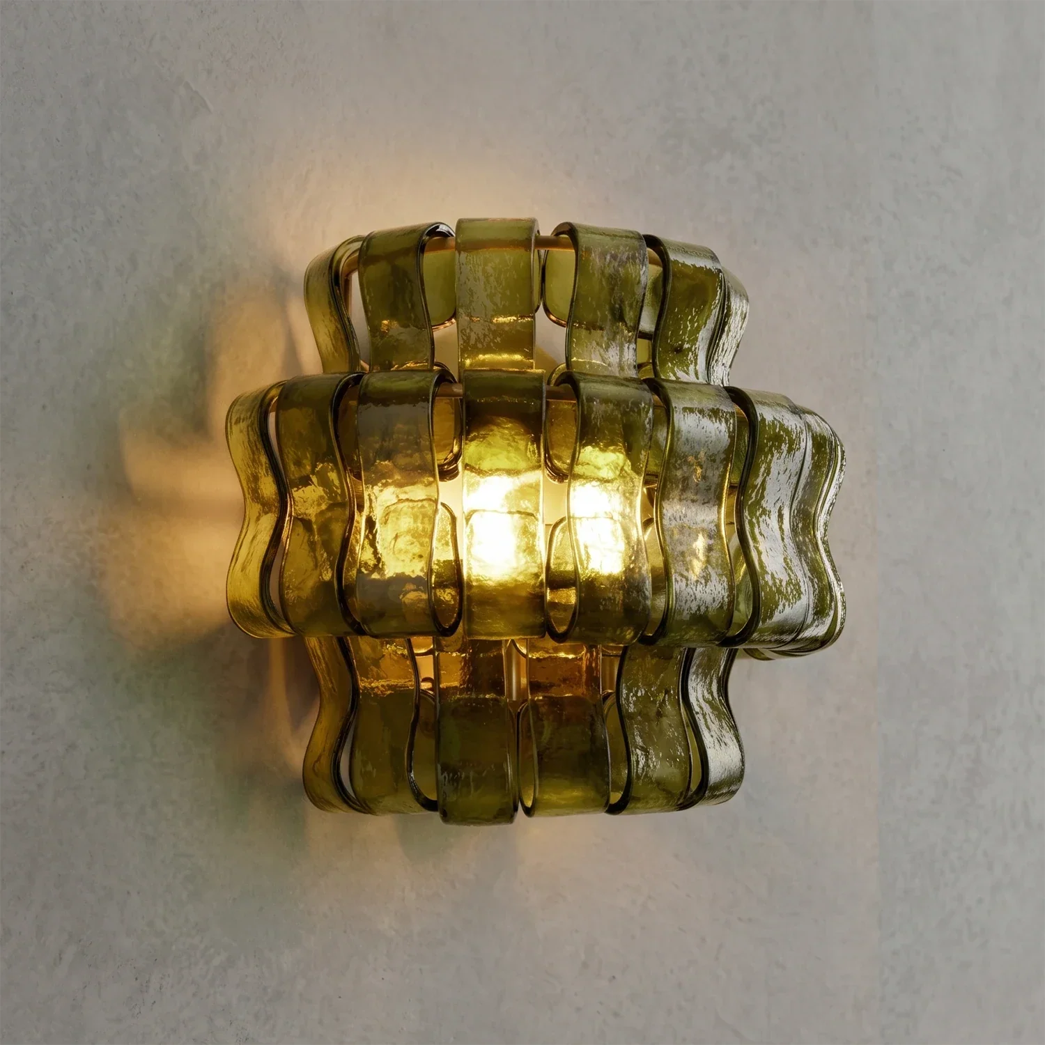 Aurelia Handcrafted Wave Ribbon Glass Sconce | wildoxy