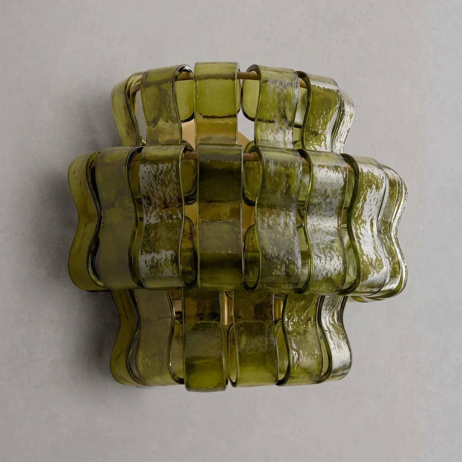Aurelia Handcrafted Wave Ribbon Glass Sconce | wildoxy