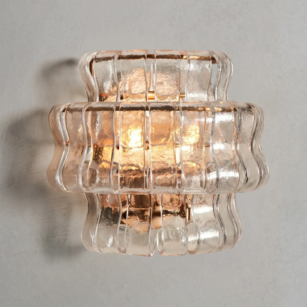 Aurelia Handcrafted Wave Ribbon Glass Sconce | wildoxy