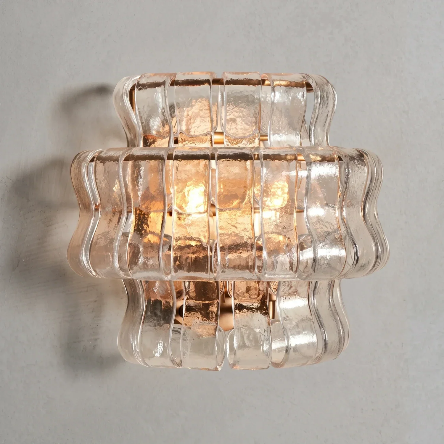 Aurelia Handcrafted Wave Ribbon Glass Sconce | wildoxy