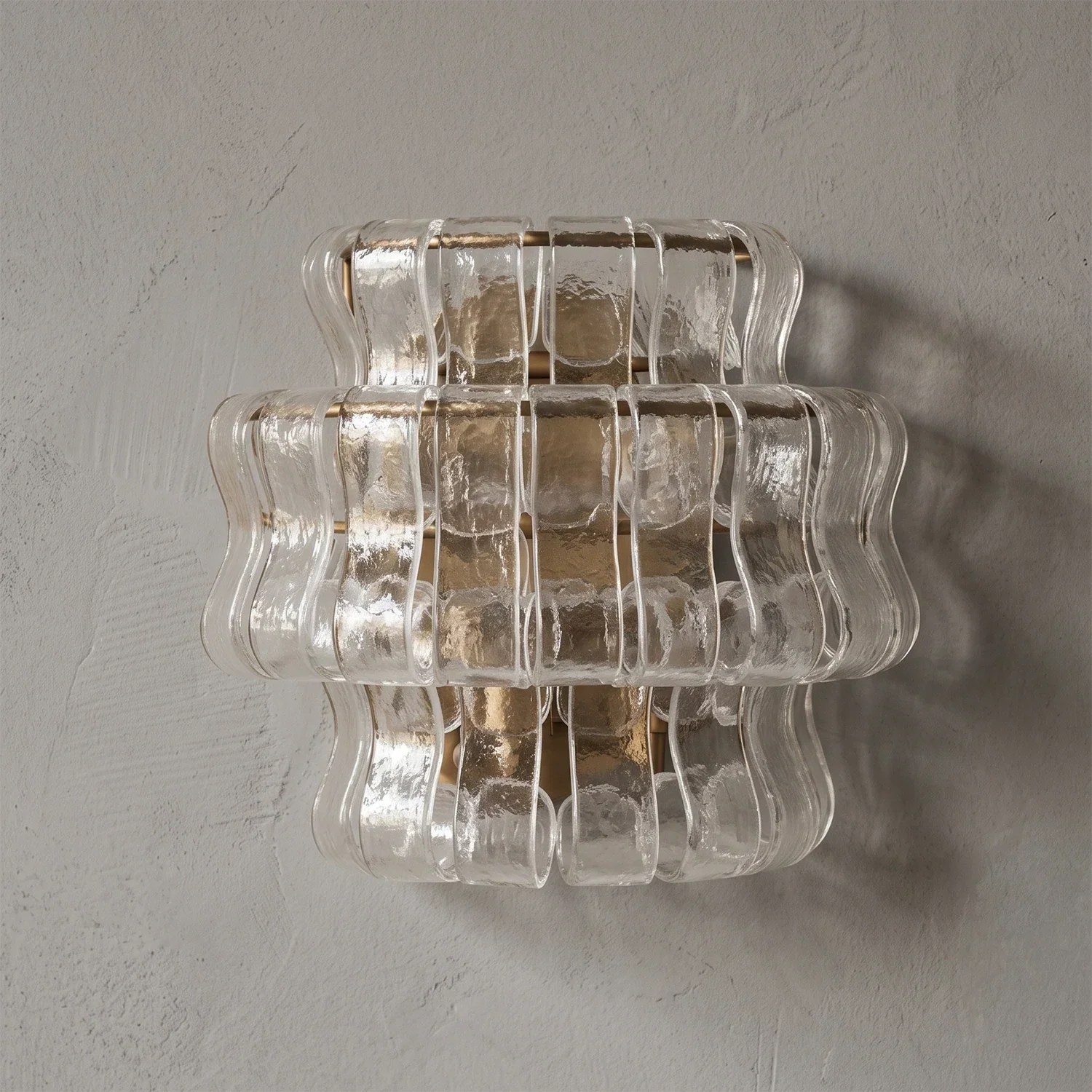 Aurelia Handcrafted Wave Ribbon Glass Sconce | wildoxy