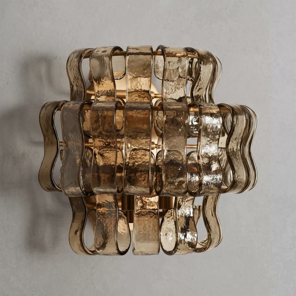 Aurelia Handcrafted Wave Ribbon Glass Sconce | wildoxy