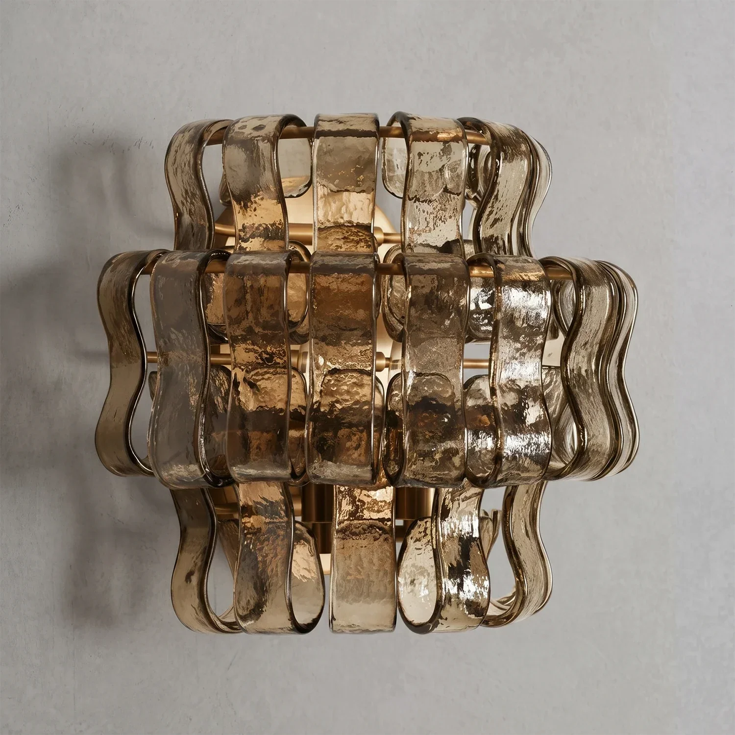 Aurelia Handcrafted Wave Ribbon Glass Sconce | wildoxy
