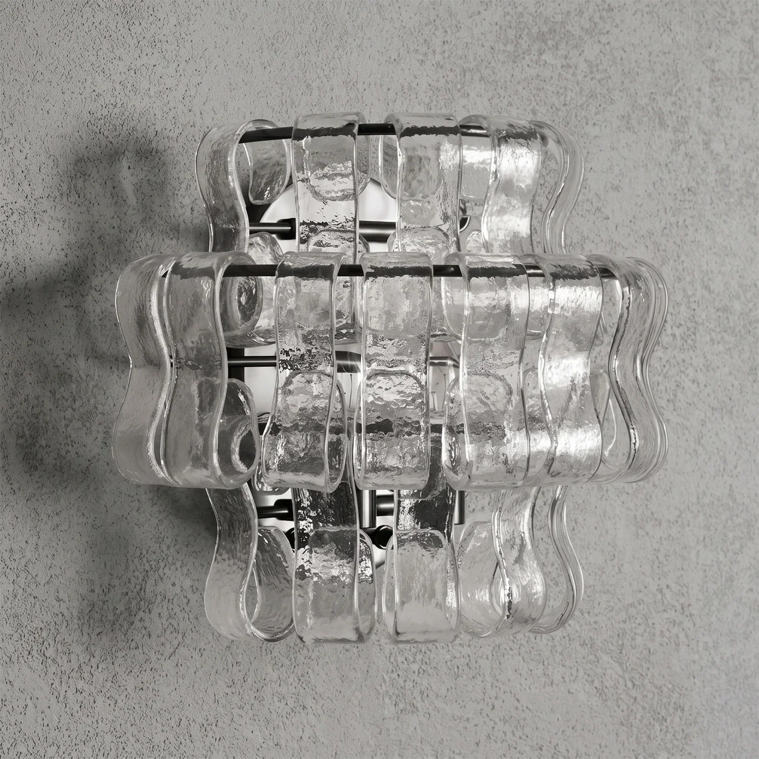 Aurelia Handcrafted Wave Ribbon Glass Sconce | wildoxy