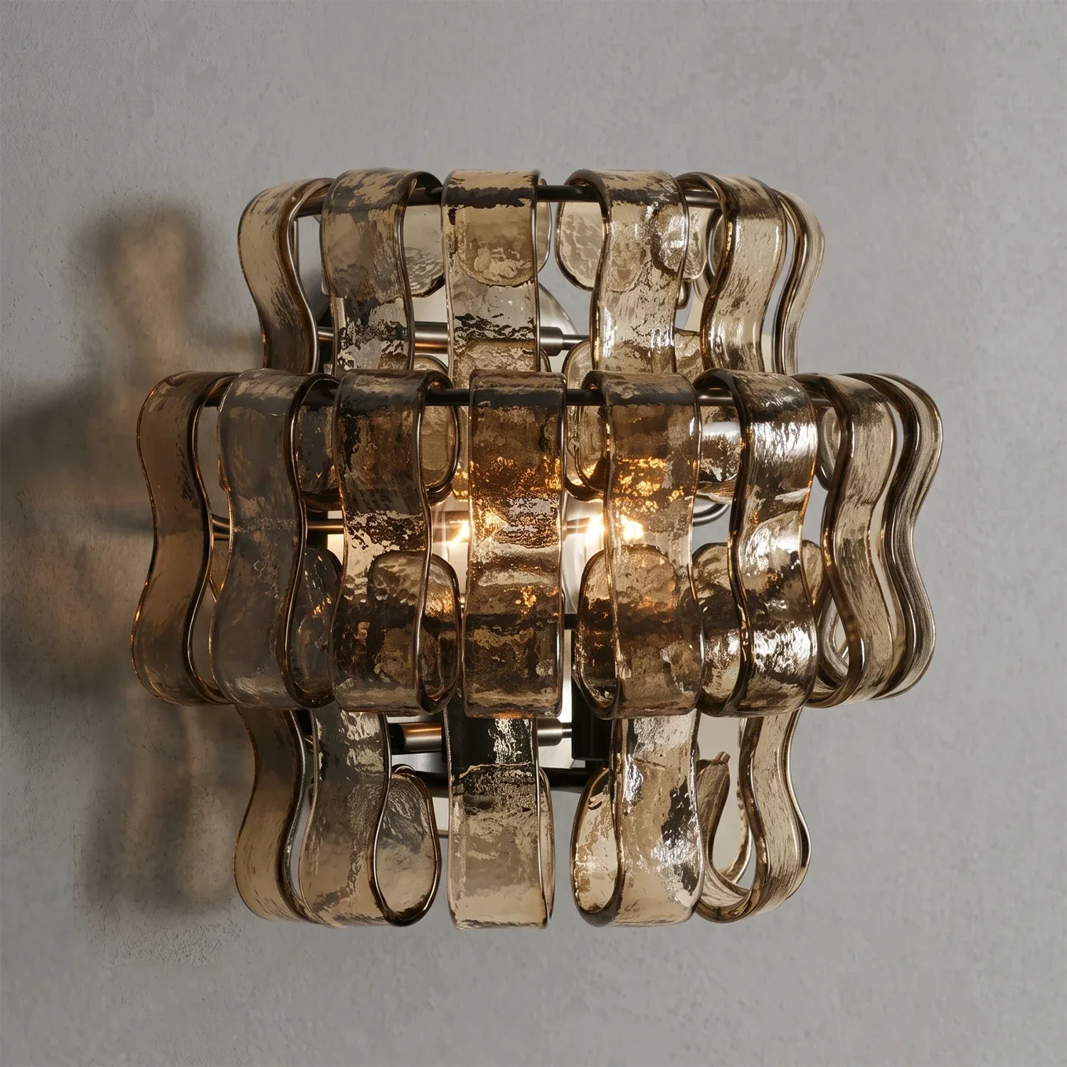 Aurelia Handcrafted Wave Ribbon Glass Sconce | wildoxy