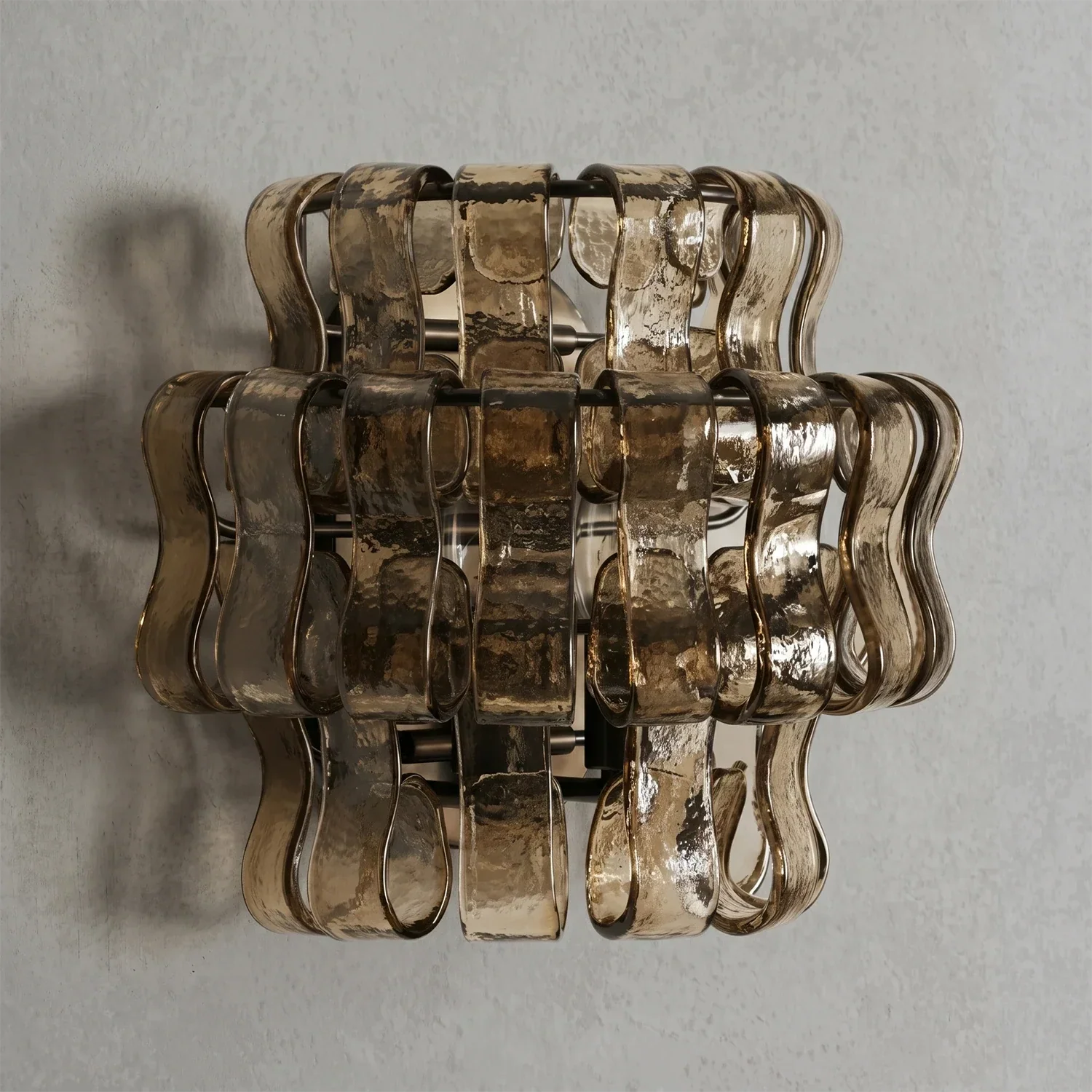 Aurelia Handcrafted Wave Ribbon Glass Sconce | wildoxy
