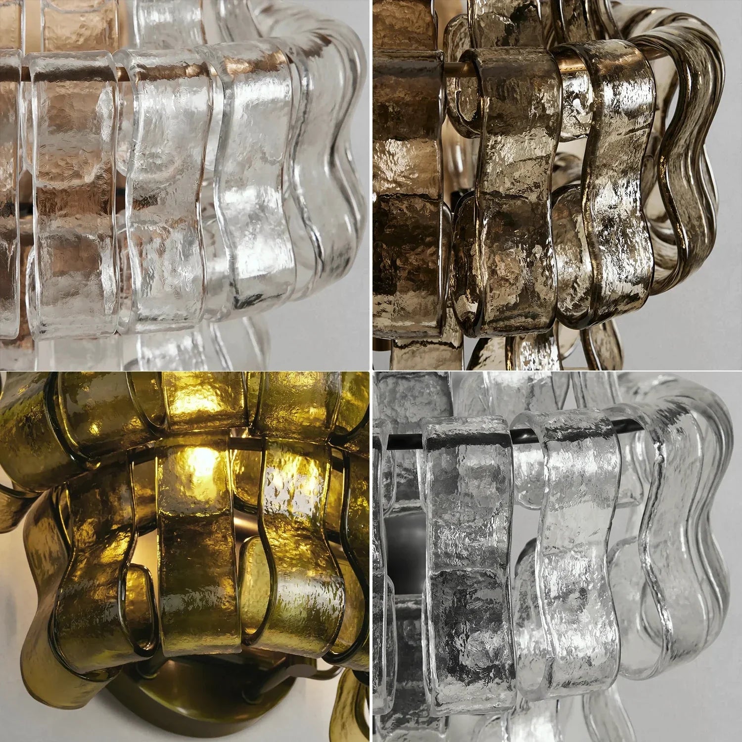 Aurelia Handcrafted Wave Ribbon Glass Sconce | wildoxy