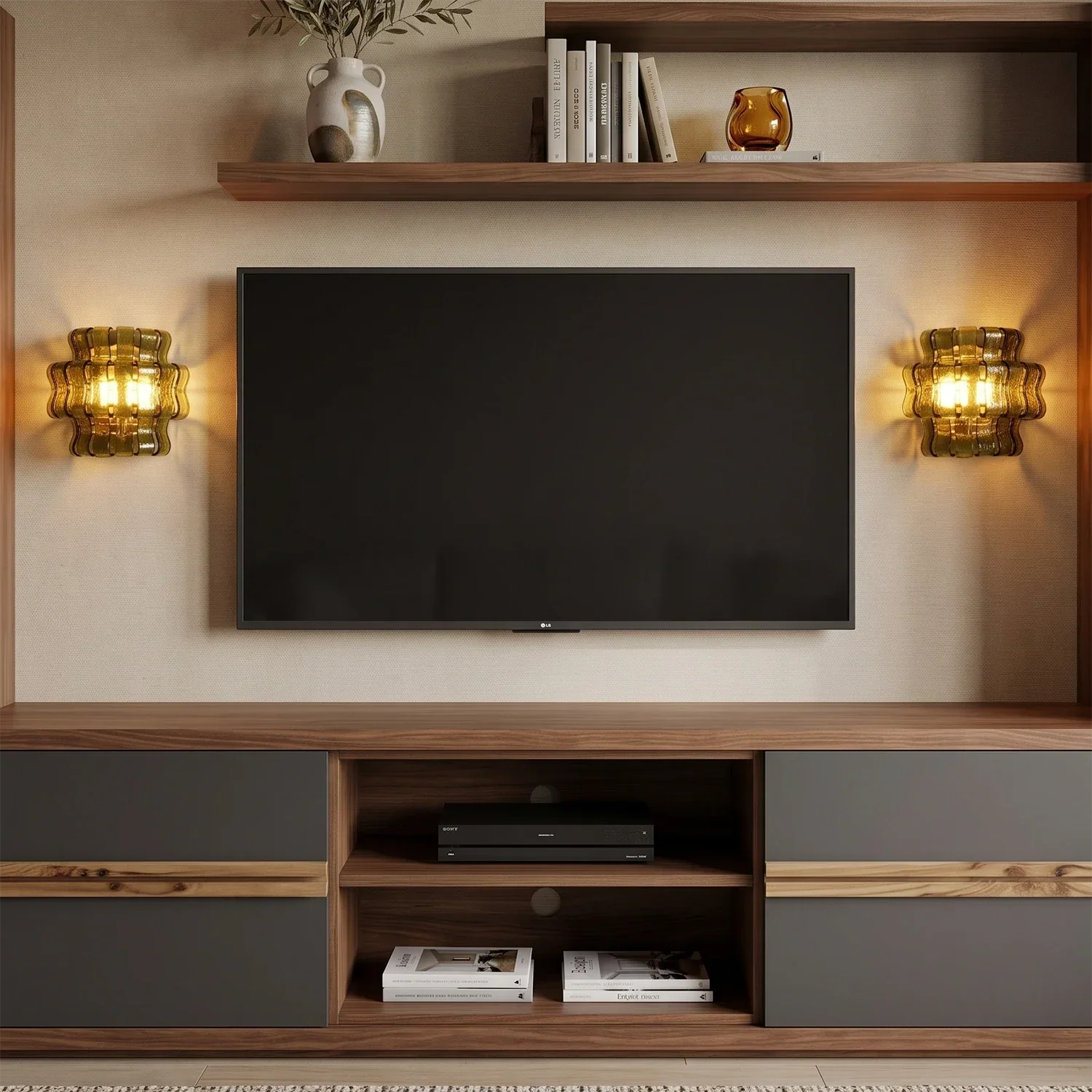 Aurelia Handcrafted Wave Ribbon Glass Sconce | wildoxy
