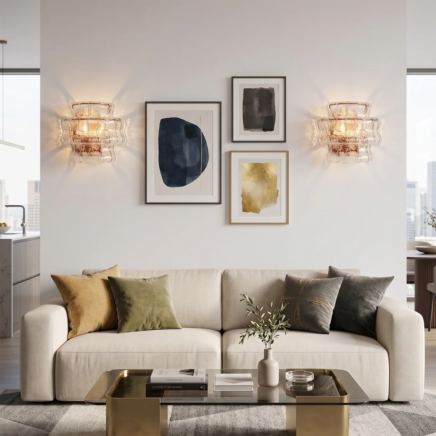 Aurelia Handcrafted Wave Ribbon Glass Sconce | wildoxy
