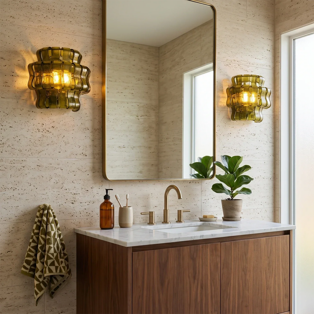 Aurelia Handcrafted Wave Ribbon Glass Sconce | wildoxy