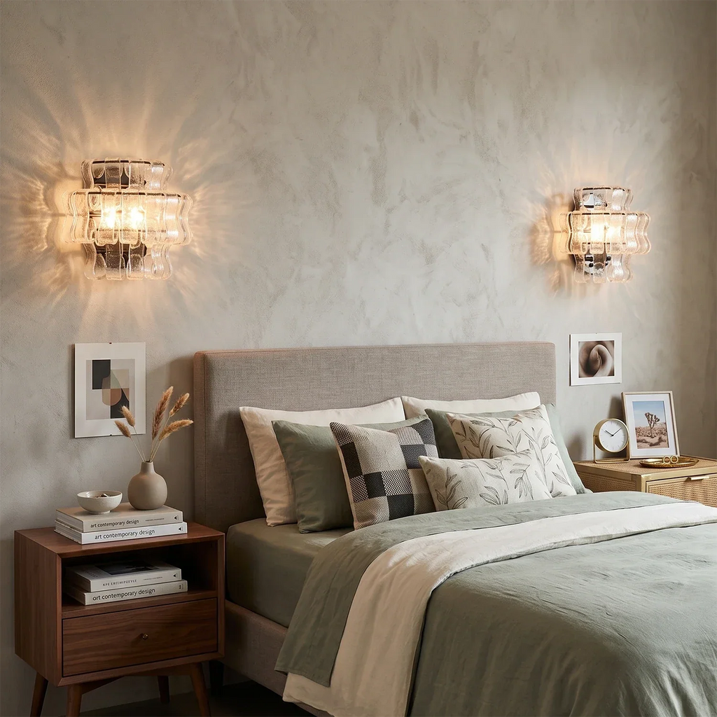 Aurelia Handcrafted Wave Ribbon Glass Sconce | wildoxy