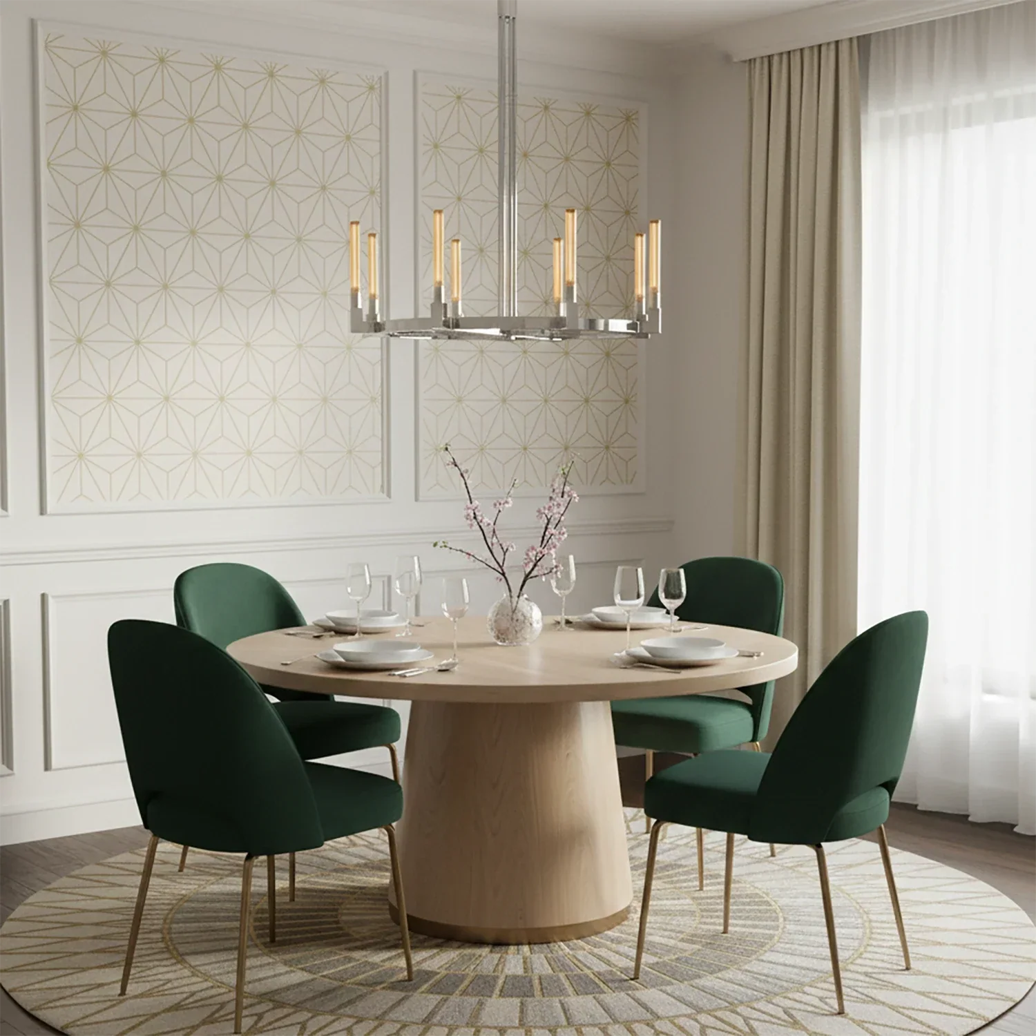 Aurora Crystal Candlestick Linear Glass Tube Chandelier | wildoxy