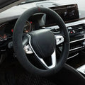 כיסוי הגה יוקרתי Autosuede מעור בקר — מגע רך ונושם, התאמה מושלמת